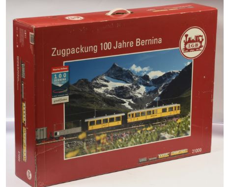 LGB G Scale Ref. 21000 Train Set Celebrating 100 Years of the Bernina Express. This Set containing 1x Electric Railcar No. BC