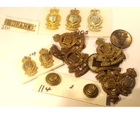 Collection of Royal Army Ordnance Corps badges. P&amp;P Group 1 (£14+VAT for the first lot and £1+VAT for subsequent lots) 