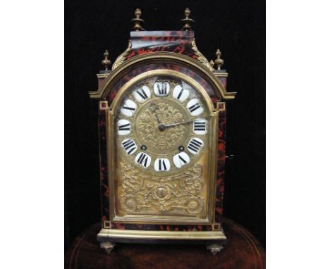 A Mid 18thC French Tortoiseshell Bracket Clock Signed Margueritte Paris