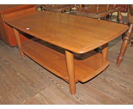 An Ercol light elm coffee table.  