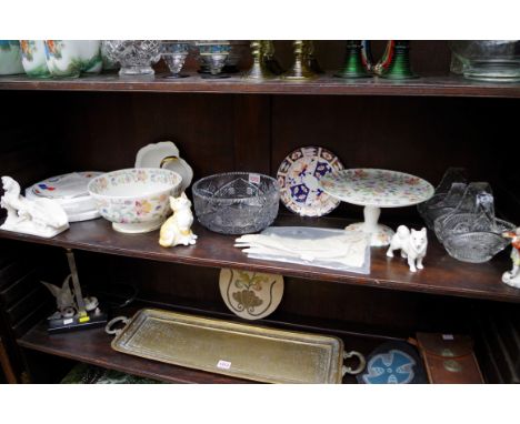 A mixed lot of ceramics, to include a Royal Worcester figure of 'Ginger'; two items of Minton 'Haddon Hall' etc. 