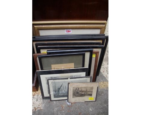 A mixed quantity of prints, to include a coloured lithograph of a paddle steamer.  