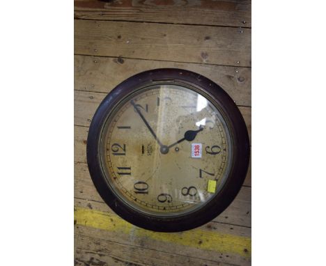 A Smith eight day circular wall clock, 38.5cm diameter.
