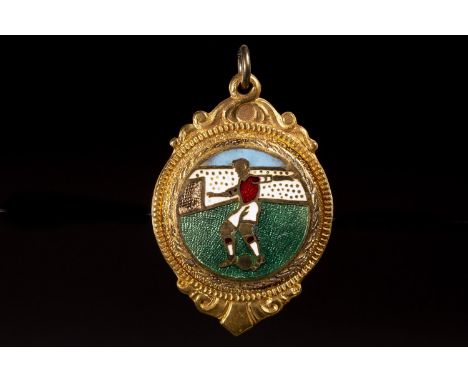 ENFIELD ALLIANCE DIV. 1 WINNERS MEDAL, the obverse depicting a footballer in enamel, the reverse inscribed 'Enfield Alliance 