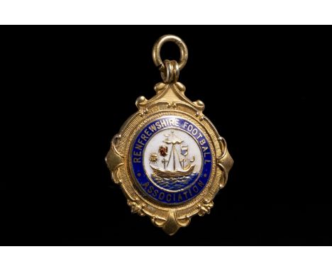 1961 ST MIRREN RENFREWSHIRE CUP WINNERS MEDAL, the obverse with round enamel plaque, inscribed 'Renfrewshire Football Associa