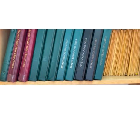 A large collection of Royal Mail First Day covers, contained in eleven albums dated from 1961-2018 together with a collection