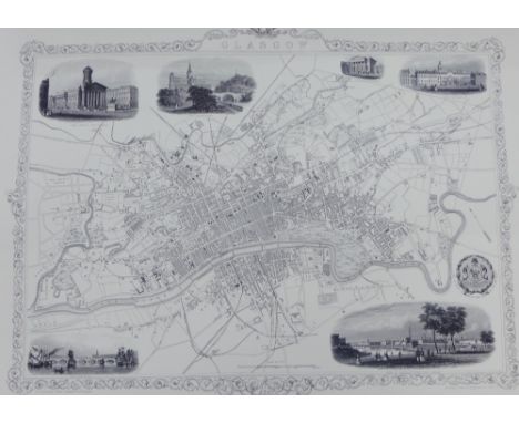 A quantity of unframed reproduction 'Glasgow' John Tallis prints (a lot) 