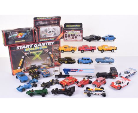 Quantity of Scalextric Slot Cars, including: Knight Rider, three Spiderman TR 7’s, 2 x Datsun 260Z, Jaguar Le Mans, 2 x Mad H