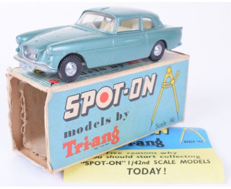 Triang Spot-on 115 Bristol 406, metallic green body, cream interior, in good condition, hairline crack to front windscreen,mi