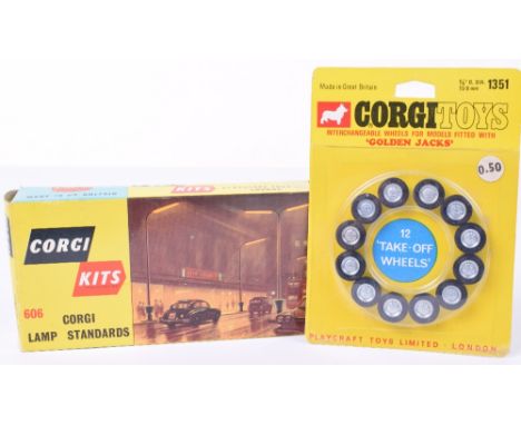 Corgi Toys Kits 606 Lamp Standards, in mint condition, with instruction sheet, original box is excellent, one crease to non-p