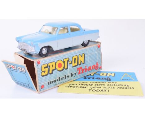 Triang Spot-on 100 Ford “Zodiac” (without lights)  light blue/grey body, cream interior, in very good to excellent condition,