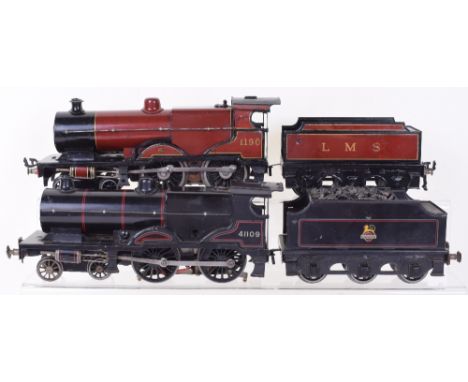 Two Bassett-Lowke 0 gauge 4-4-0 Compound locomotives, black lined livery engine No.41109 and 6-wheel BR tender, very good con