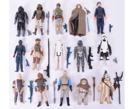 Selection of Vintage Star Wars Loose Action Figures complete with weapons, consisting of: Imperial Stormtrooper, with Imperia