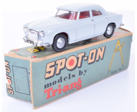 Triang Spot-on 157 Rover 3 Litre (without lights), light grey body, red interior, in good to very good condition, box is fair