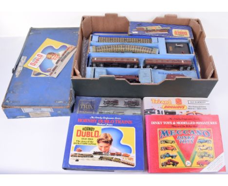 Collection of Hornby Dublo locomotives, rolling stock, track side buildings and more, EDP2 Duchess of Atholl Passenger train 