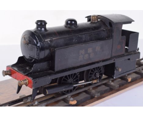 Bowman 0 gauge live steam large scale 0-4-0 LNER Tank engine No.265, model 265 in black lined livery, in wooden box, engine f