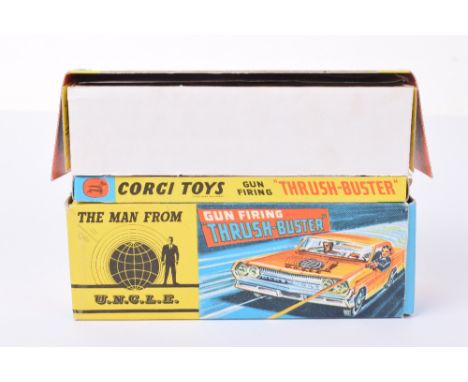 Corgi Toys 497 The Man From Uncle Gun Firing “Thrush Buster ”Oldsmobile, metallic blue, cast wheels, plastic spot lights, in 