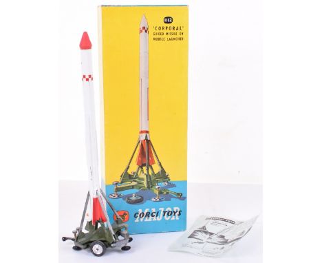 Corgi Major Toys 1112 ‘Corporal’ Guided Missile on Mobile Launcher, white/red missile, , military green launcher, in good con