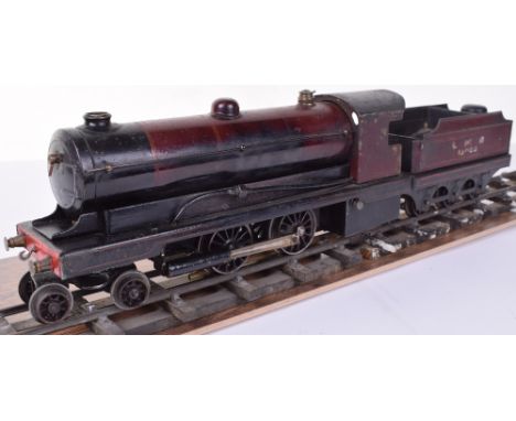 Bowman 0 gauge live steam 4-4-0 locomotive and LMS 13000 tender, model 234 locomotive and 250 tender in maroon lined livery, 