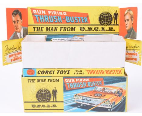 Corgi Toys 497 The Man From Uncle Gun Firing “Thrush Buster” Oldsmobile, metallic blue, cast wheels, cast spot lights, in min