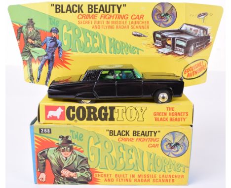 Corgi Toys 268 The Green Hornet ‘Black Beauty'gloss black body, spun wheel hubs, with opened secret instructions envelope, le