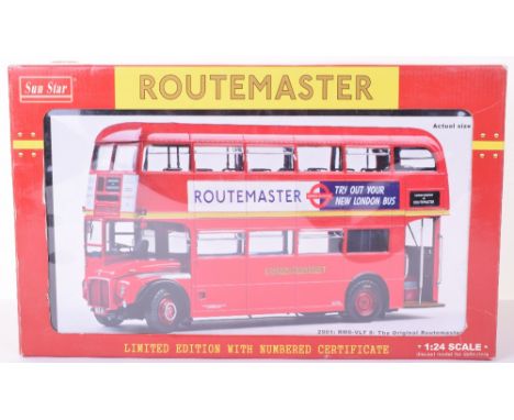 Sun Star 1:24 scale 2901: RM8-VLT 8: The original LT Routemaster diecast model, red with detailed interior, opening bonnet, p