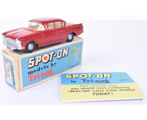 Triang Spot-on 165 Vauxhall Cresta, scarce dark red  body, cream interior, in very good to excellent condition, Corgi number 