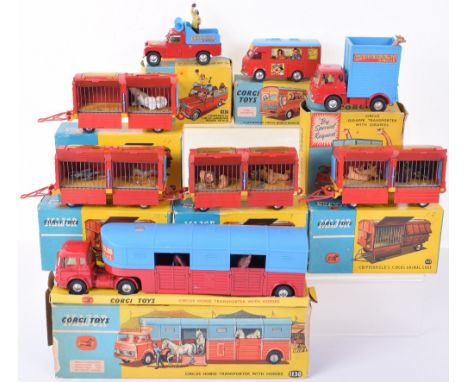  Corgi boxed Chipperfields vehicles, 503 Bedford Giraffe Transporter with one Giraffe, good condition, box fair creases, 426 