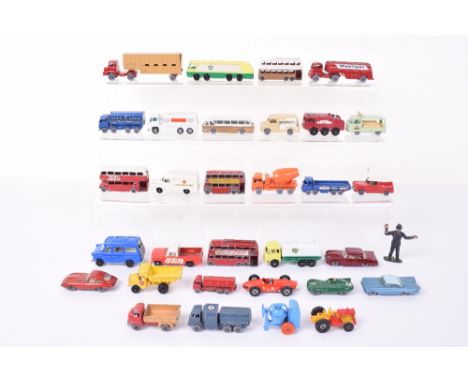 Quantity Of Playworn Matchbox Toys, including: M1 BP petrol tanker, M7 Thames Trader cattle truck, M8 Mobilgas tanker,3a ceme