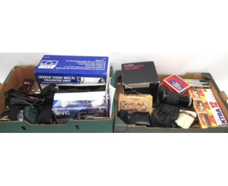 Polaroid Square Shooter 2 Land Camera; Jessop video multi-transfer unit; JVC GR-D70EK digital video camera; other 35mm and di