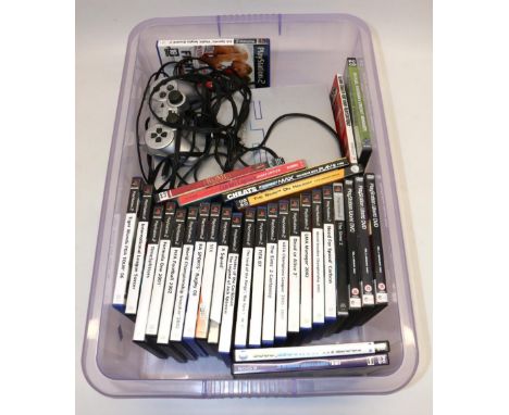 Sony PlayStation PS2 console and a collection of PlayStation 2 and CD-Rom games (qty.) 