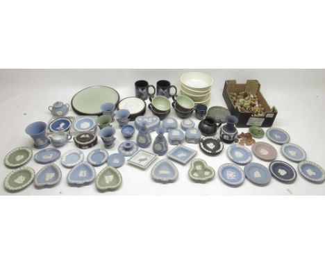 Collection of Wade Whimsies; other miniature animals; Denby part dinner and tea service and a collection of Wedgwood Jasperwa