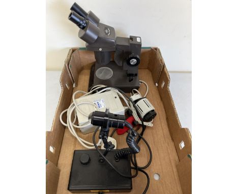 Swift Stereo Eighty binocular microscope with external light source 