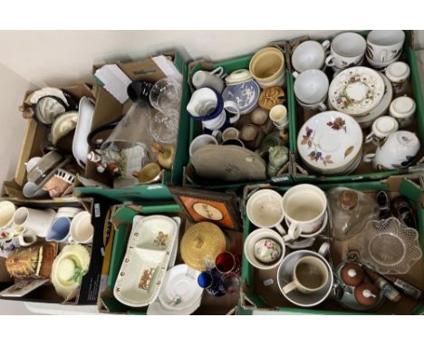 Collection of decorative ceramics and teaware, incl. Alan Titchmarsh mugs, Royal Worcester Evesham teaware, toby jugs, etc. a