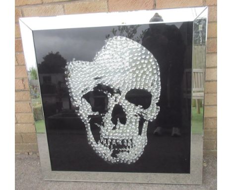 Shane Lynch collection - Floating crystal skull mirror, 90X90cm 