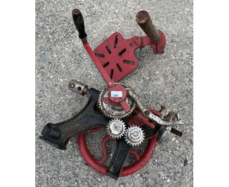 Vintage mechanical pillar drill, manufactured in Lancaster, P.A. USA 