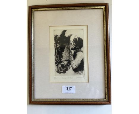 N. P Romeril (British Contemporary); 'Cunning Plan' ltd.ed monochrome etching, signed, titled and numbered in pencil, 16cm x 