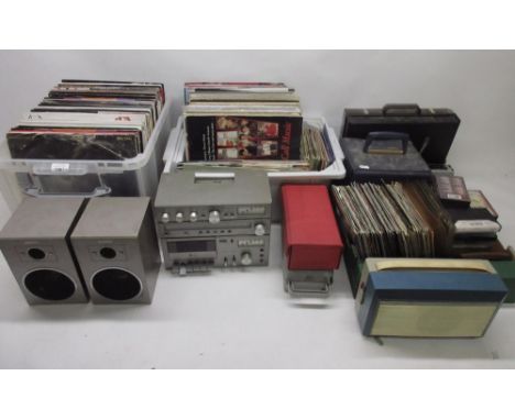 Large collection of vinyl records incl. Madness, Talking Heads, Prince, Blondie, large collection of cassette tapes, vintage 