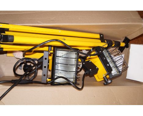 Clark twin 500W flood light on tri-pod 