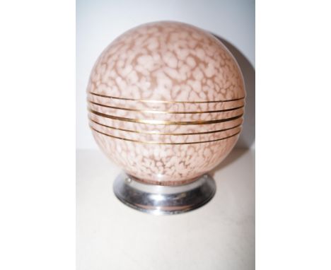 1930's art deco light shade &amp; fitting