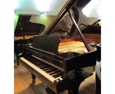 Grotrian Steinweg (c2010) A 6ft 3in Model 192 grand piano in a bright ebonised case on square tapered legs.