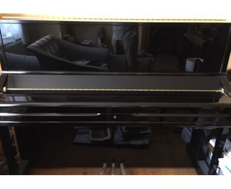 Yamaha (c1998)A Model MP1-PE upright piano in a bright ebonised case, fitted with a silent system.