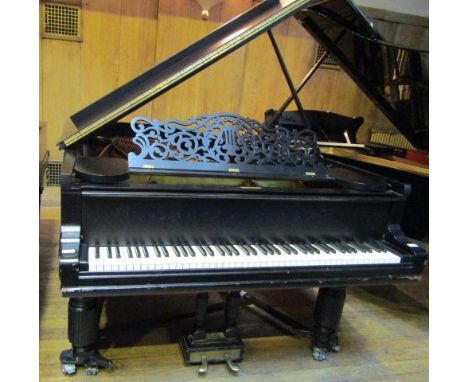 Steinway (c1887)An 85-note 6ft 11in Model B grand piano in an ebonised case on turned legs and on an ‘A’ frame.