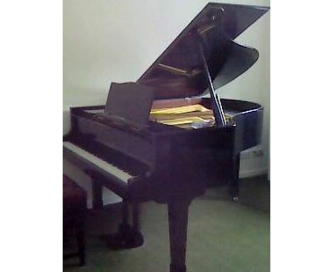 Blüthner (c1974)A 5ft 5in Model 10 grand piano in a bright ebonised case on square tapered legs.