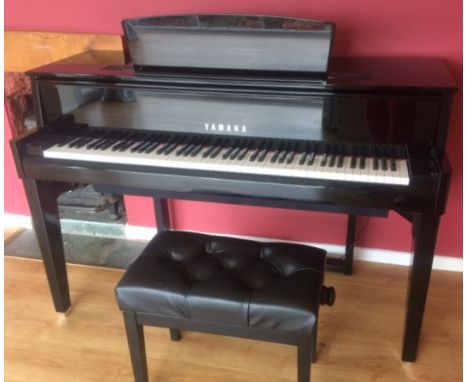 Yamaha (c2014)A Model N1 Avantgrand Digital grand piano in an ebonised finish; together with a stool.