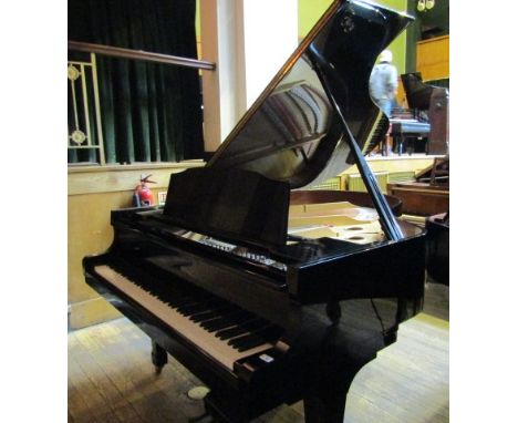 Kawai (c1982)A 6ft 1in Model GS-30 grand piano in a bright ebonised case on square tapered legs.
