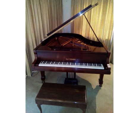 Blüthner (c1924) A 5ft 9in Model 5 grand piano in a rosewood case on square tapered legs; together with a stool. 