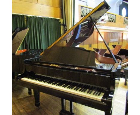 Kawai (c1987) A 6ft 1in Model GS-40 grand piano in a bright ebonised case on square tapered legs.