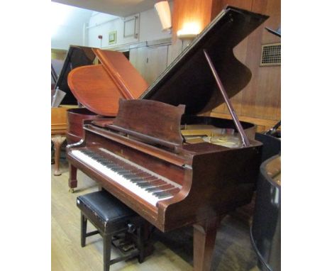 Steinway (c1936) A 6ft 2in Model A grand piano in a mahogany case on square tapered legs; together with a stool.