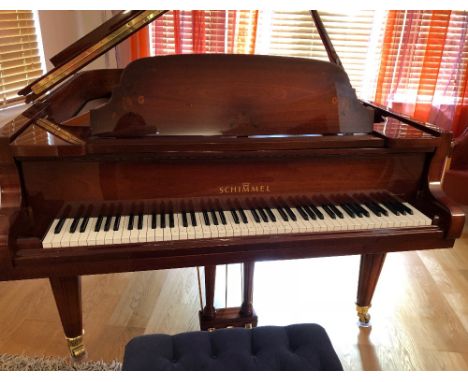 Schimmel (c1999)A 6ft Model 182 TE-1 grand piano in a Louis XVI style mahogany case, the fall and music desk being inlaid wit